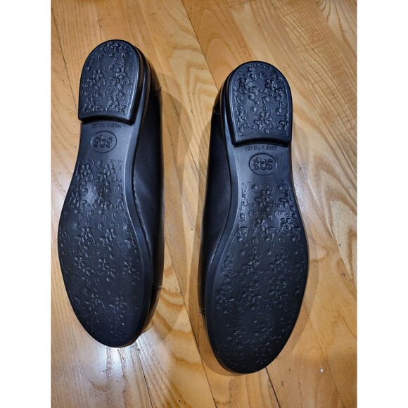 SAS Women's Scenic Ballet Flat Leather Shoe Size 11.5 W Black - Picture 9 of 10